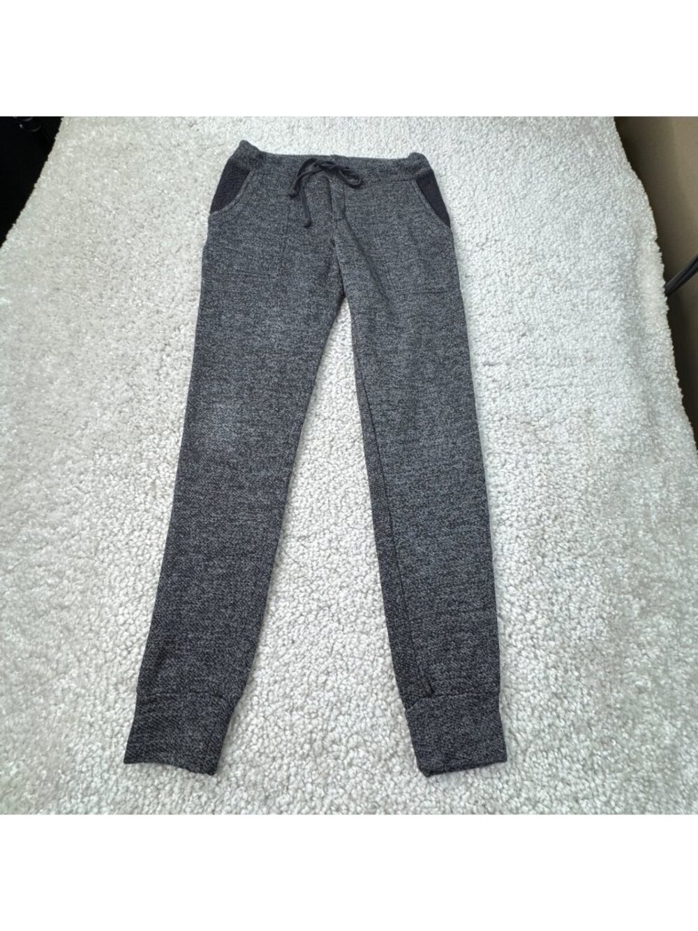 Sundry French Terry Heathered Black Jogger Womens Small